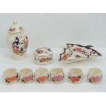 A quantity of assorted Mason's Ironstone Mandalay patterned ceramics including a Canton jar,