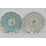 Two Suzy Cooper side plates in teal and taupe each measuring 16.5cm dia.