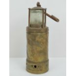 A vintage brass Oldham lantern No 900-4090 with hook over, 25cm high.