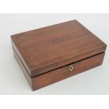 A mahogany writing slope, a/f.