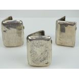 Three HM silver cigarette cases two hallmarked Chester 1916 and 1927 and one hallmarked for