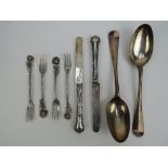 A set of four 800 silver cake forks 1.96ozt.