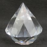 A Tiffany & Co crystal paperweight, 10.5cm high.