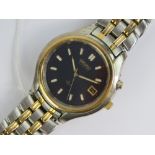 A vintage Seiko Kinetic 5M42-0D40 stainless steel gentleman's wristwatch, sapphire crystal,