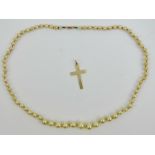 A 9ct gold cross pendant, hallmarked Bir