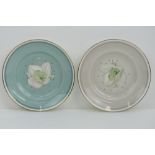Two Suzy Cooper side plates in teal and