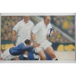 Five large rugby club pictures on board,