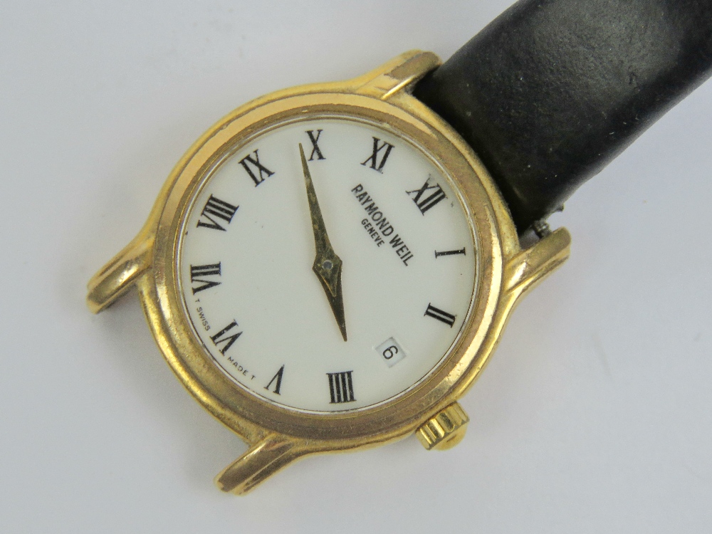 An 18ct gold plated Raymond Weil ladies