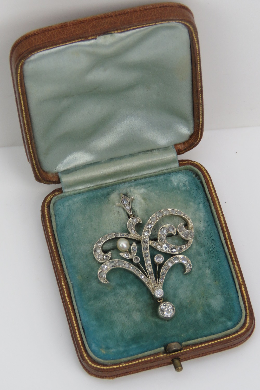 A delightful Edwardian diamond and pearl - Image 2 of 2