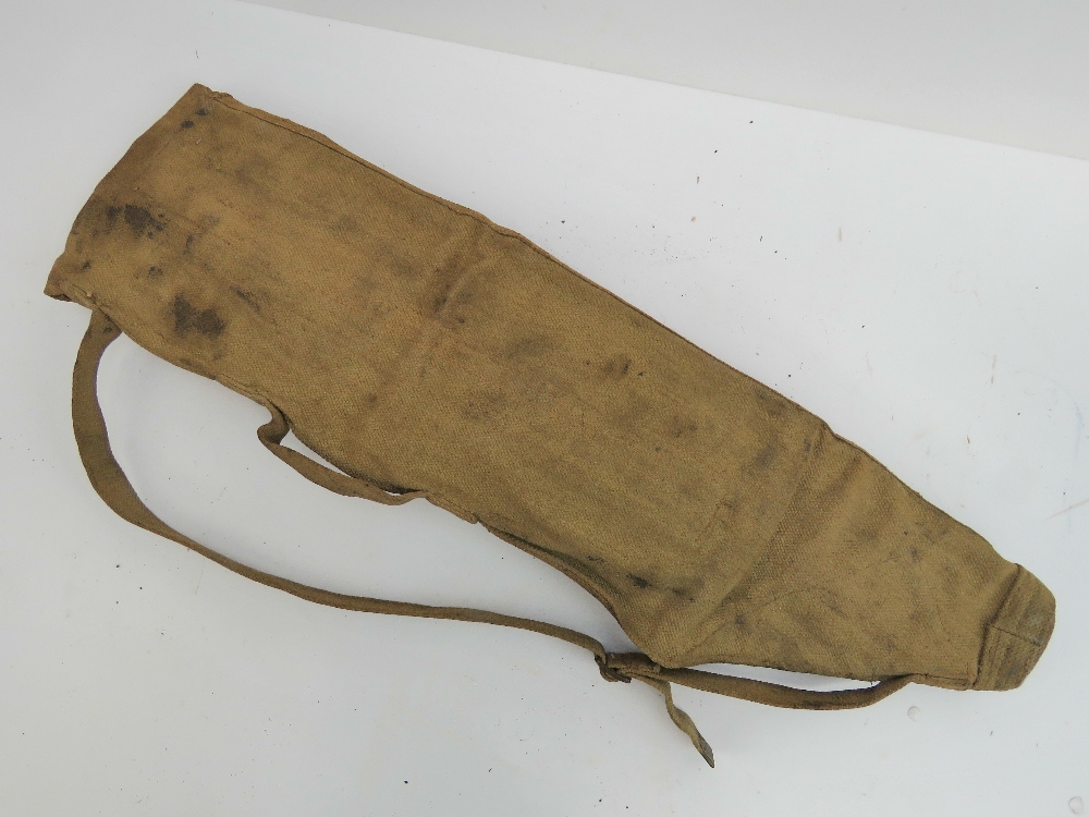 A WWII British Military issue Bren LMG spare barrel case dated 1944 containing accessories. - Image 2 of 3