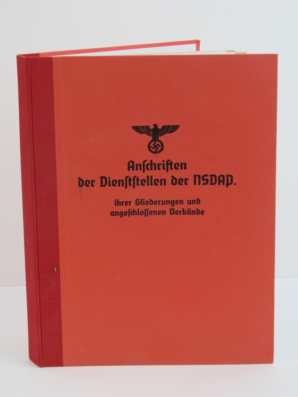 A reproduction WWII German Political Leaders organisation book.