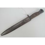 A British Military improvised cut down jungle fighting knife made from a Lee Enfield No 5 bayonet,