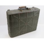 A WWII German Infantry issue stick grenade carry case in field green.