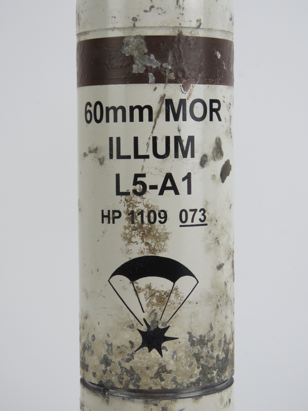 A British 60mm L5-A1 Illumination mortar round. 47cm high. - Image 2 of 4