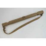 A varient WWII German MG34 and 42 spare barrel case with strap.