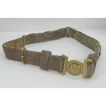 A Victorian Boer War British Military belt with buckle.