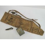 A WWII British Military issue Bren LMG spare barrel case dated 1944 containing accessories.