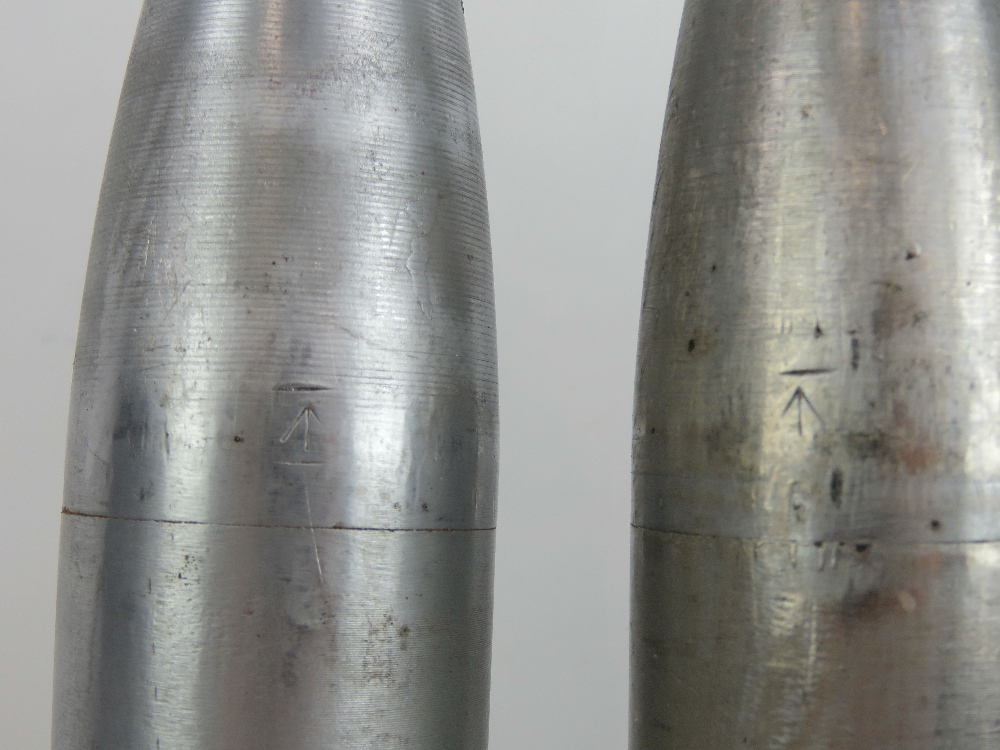 A set of four Bofors 40mm 2N inspection rounds 45cm high complete with clip. - Image 2 of 4