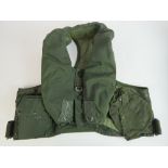 A RAF Fast Jet / helicopter pilots Beauford MK25 life preserve emergency vest, dated 1981,
