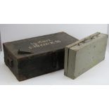 Two WWII German Ammunition/Aartillery wooden transit boxes,