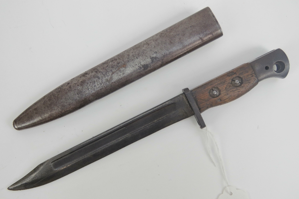 A British Military improvised cut down jungle fighting knife made from a Lee Enfield No 5 bayonet, - Image 2 of 3