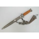 A rare WWII German Red Cross Leaders dagger, blade measuring approx 21.