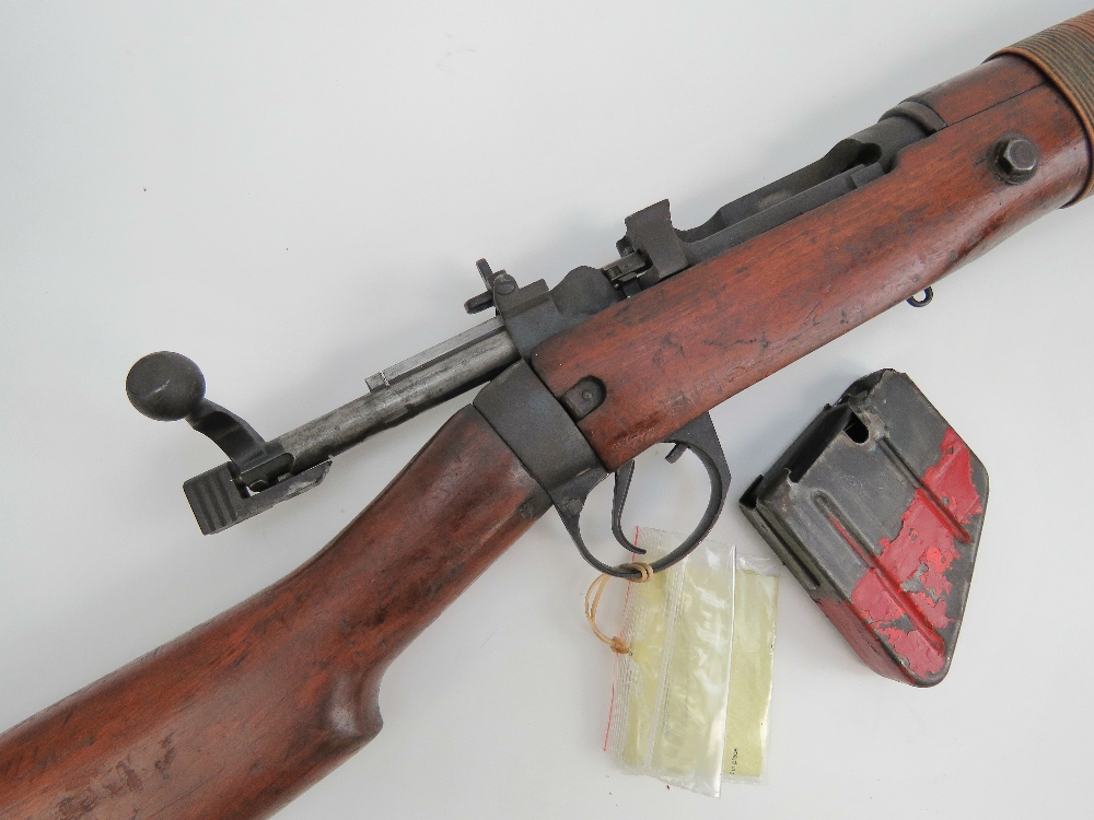 A deactivated (EU Spec) Lee Enfield grenade launcher with bolt action, non firing mechanism. - Image 3 of 8