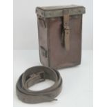 A WWI British Military Vickers gun spares/sight gunners pouch with adjustable leather strap and