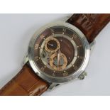 A Bulova automatic 21 jewel gentleman's wristwatch having Roman numerals to the chapter ring,