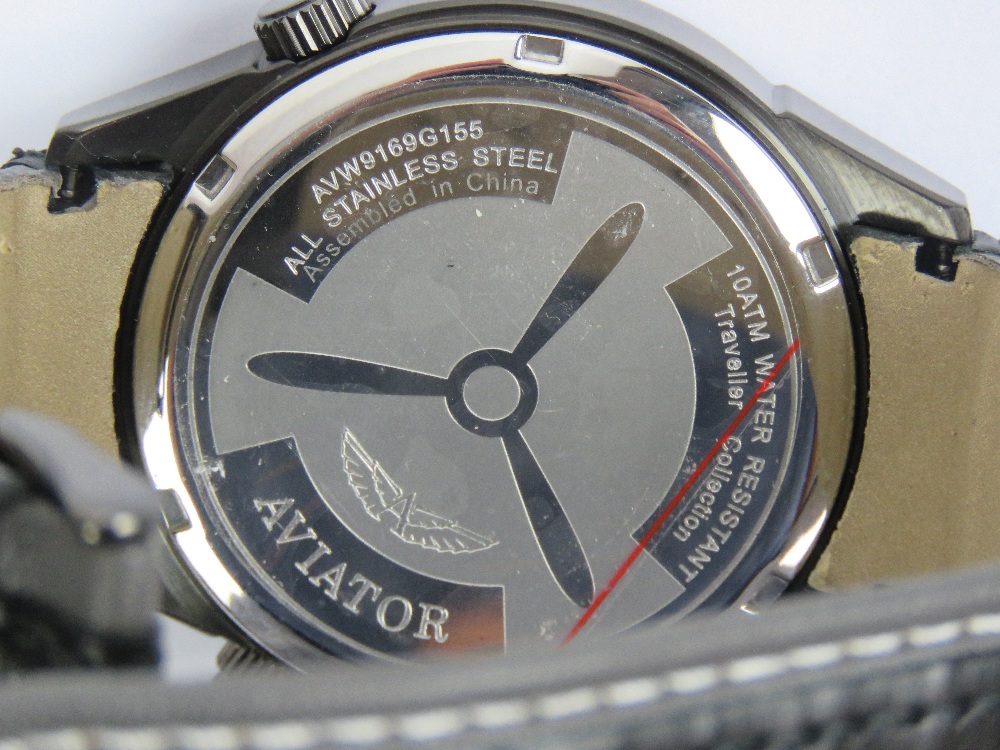 An Aviator F-Series stainless steel wristwatch in as new condition with box (box a/f) and having - Image 3 of 5