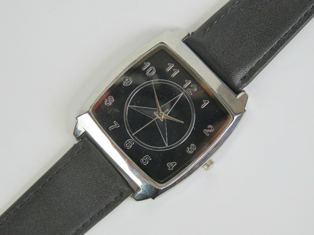 A contemporary Mercedes themed gentlemans wristwatch, having square shaped chromium watch head, - Image 2 of 2