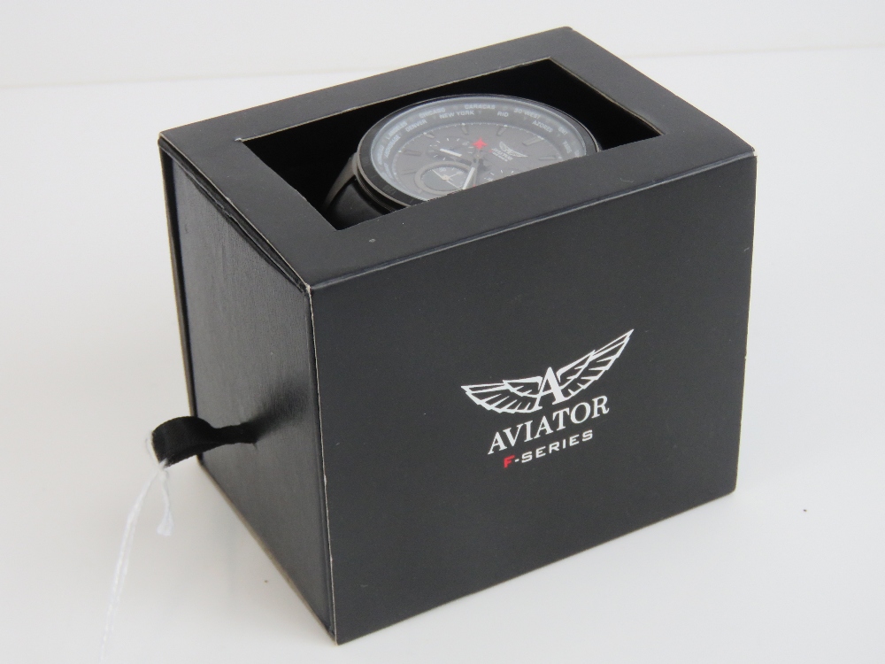 An Aviator F-Series stainless steel wristwatch in as new condition with box (box a/f) and having - Image 5 of 5