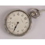 A Waltham HM silver top wind open face pocket watch,