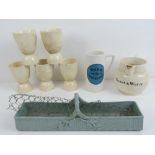 A set of five Victorian goose egg cups,