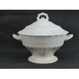 A Copeland Spode lidded soup tureen in Billingsley Rose pattern RdNo 70392 in cream ground with