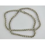 A heavy silver belcher link chain necklace hallmarked 925, measuring 52cm in length, 1.26ozt.