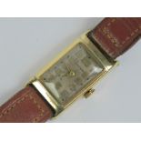 A c1934 Waltham Tank watch 737 Grade L-725 Model 17J, adjusted movement,