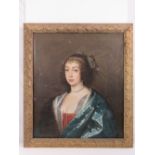 Follower of Sir Anthony Van Dyke; portrait of Vere, Lady Gawdy,