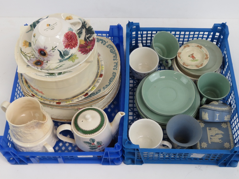 A quantity of assorted ceramics including Royal Doulton, Spode, Poole, Woods, Franklin Mint,