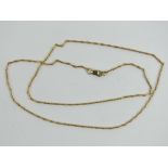 A 9ct gold fancy link chain necklace measuring 46cm in length, stamped 375, 3.1g.