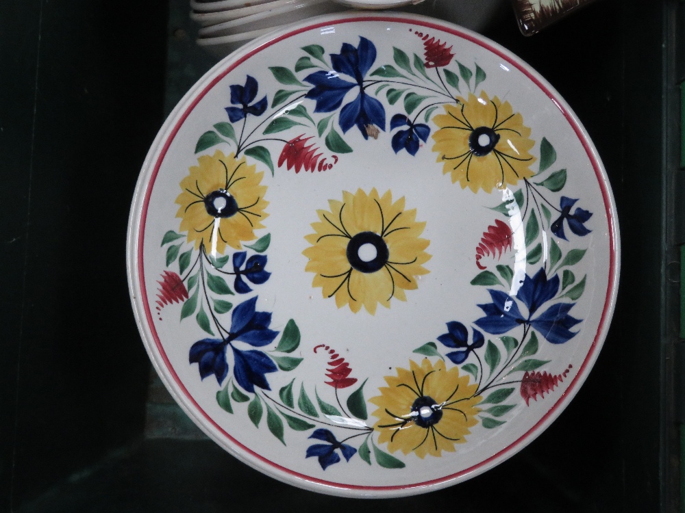 A quantity of Portuguese style large ceramic brightly coloured ceramic platters by Baker and Co, - Image 2 of 4