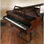 A fine rosewood boudoir (semi) grand piano as made by John Broadwood and Sons,
