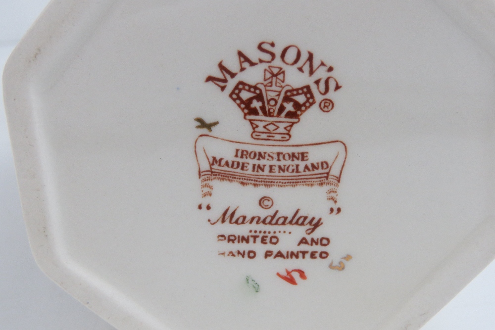 Three Masons Ironstone Mandalay pattern jugs, various sizes. - Image 2 of 2