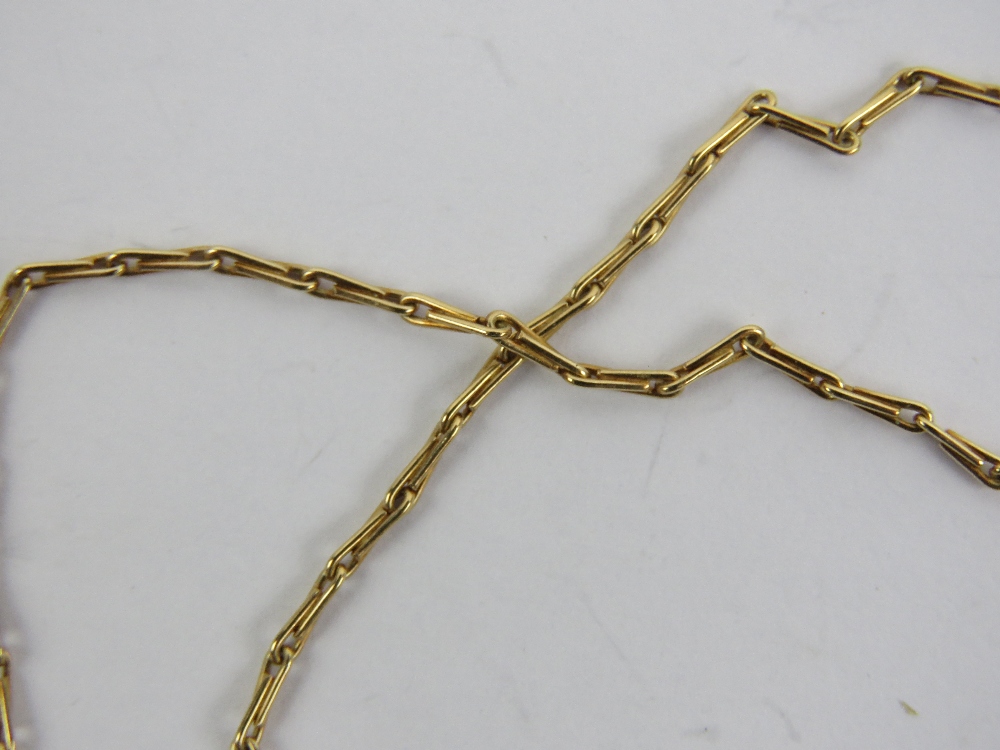 A 9ct gold fancy link chain necklace measuring 46cm in length, stamped 375, 3.1g. - Image 2 of 2