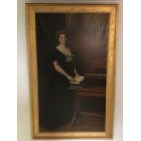 Hon John Collier (1850-1934); oil on canvas, full length portrait of Harriet Morforwyn,