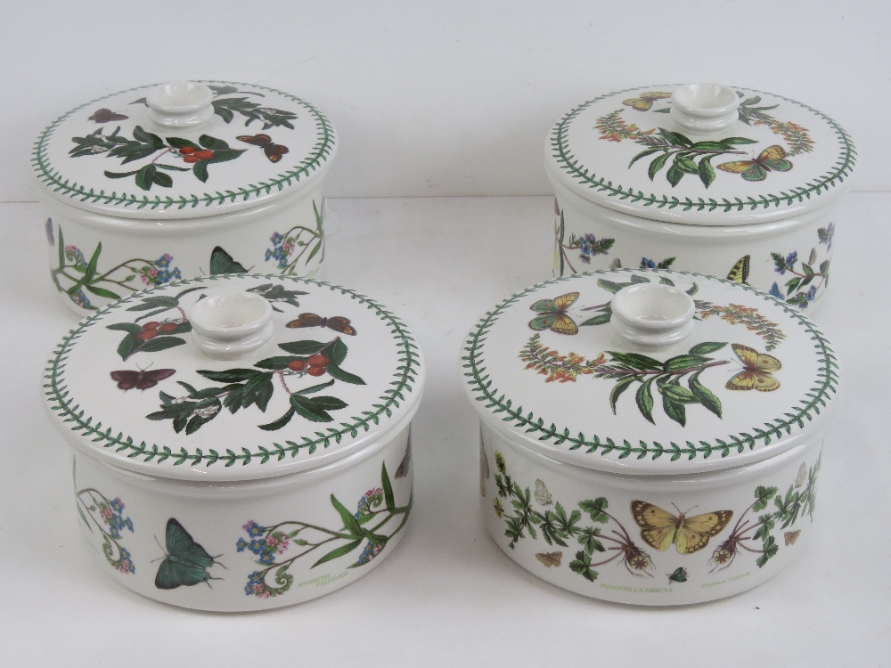 Four Botanic Garden Portmeirion casserole dishes each measuring 20cm dia.