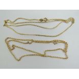 A 9ct gold belcher link chain necklace hallmarked 375,