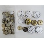 A quantity of assorted vintage wristwatch movements including dials marked for Mappin, Accurist,
