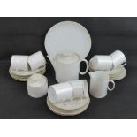 A quantity of Thomas Germany tea wares having gold plated rims comprising six cups and saucers,