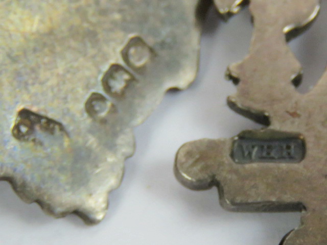 Two silver fobs, both unengraved, one with makers mark no apparent hallmark, - Image 2 of 2